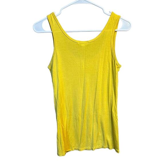 Cotton Candy Bright Yellow Tank Top Size Medium - Picture 3 of 9